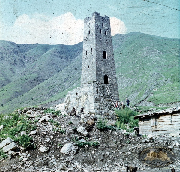 Центральный государственный исторический музей Грузии передал историкам "АСМ Групп" фотографии середины XX века, запечатлевшие Башенный комплекс Бялган в горной Ингушетии.