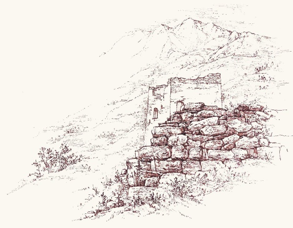 Июньские зарисовки Башенного комплекса Эгикал в горной Ингушетии от архитектора-реставратора Ксении Лункан из "АСМ Групп".