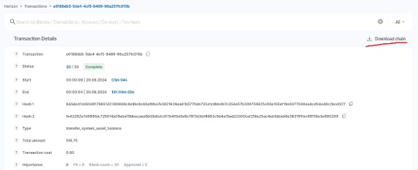 Horizon has the opportunity to download any transaction for offline storage.

The resulting data upload includes the entire branch from the root operation of a single bush of transactions to the current transaction.

Unloading is self-sufficient, despite its small size (up to 100kb). Access to the entire public network is not required to verify integrity.

You can download the transaction from the page of each transaction in the Operations Monitor of the Horizon public network - https://ankhorizon.com

Example transaction: https://ankhorizon.com/transaction/e0188db5-5de4-4cf5-8469-96a257fc015b