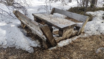 Стол со скамейками