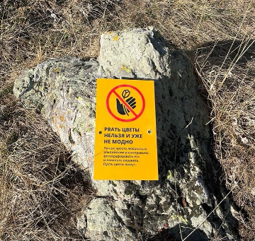 Знак «Не рвать горные цветы»