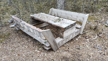 Стол со скамейками