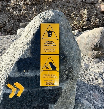 Двойной знак: «Не мусорить», «Не кормить диких животных»